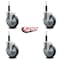 Service Caster 5'' Thermoplastic Rubber Swivel 3/4'' Expanding Stem Caster Set with Brake, 4PK SCC-EX20S514-TPRB-TLB-34-4 - alternate 2